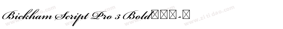 Bickham Script Pro 3 Bold手机版字体转换